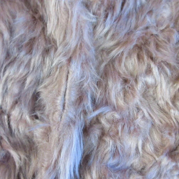 Vince Womens Plush Faux Fur Jacket Blazer S Pink Brown Blazer Coat Oversized 778 - Picture 3 of 14